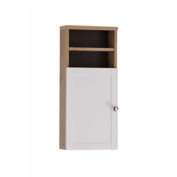 Bathroom cabinet JESPER 30x25xH70cm, white/oak