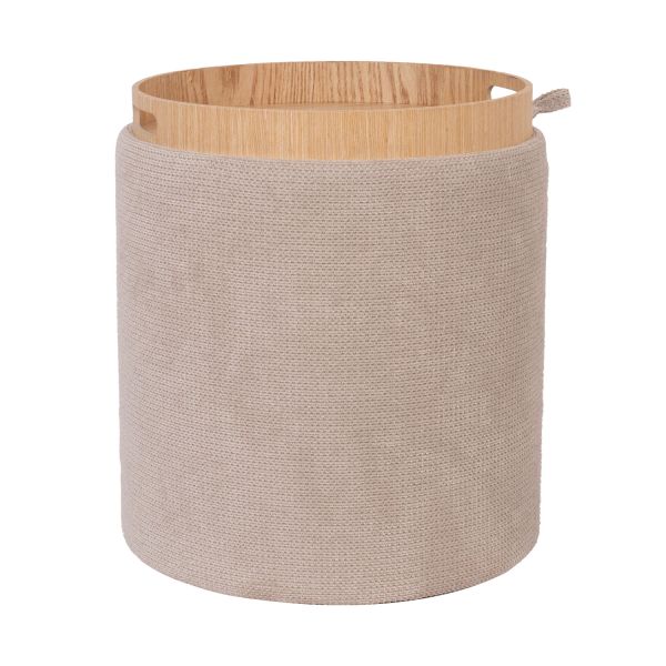 Tumba/laud HIRO D34,5xH37cm, beež, panipaigaga
