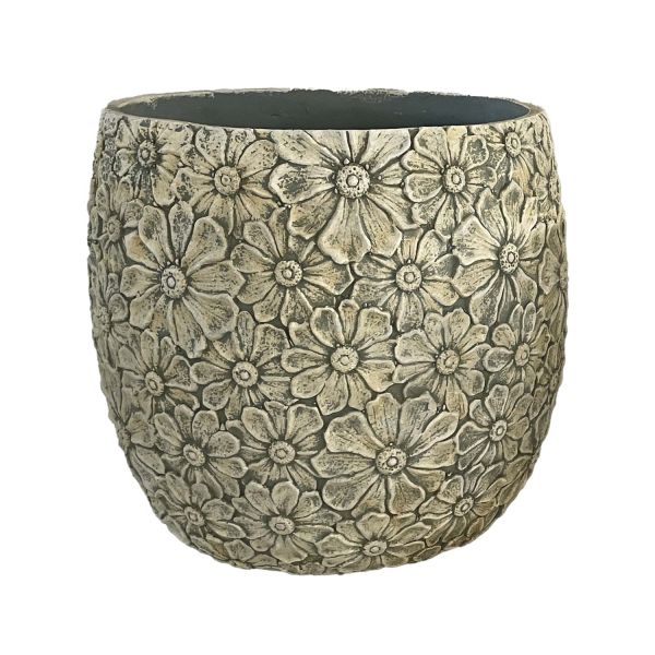 Lillepott SUNNY DAISY D44.5xH41cm, valge/hall