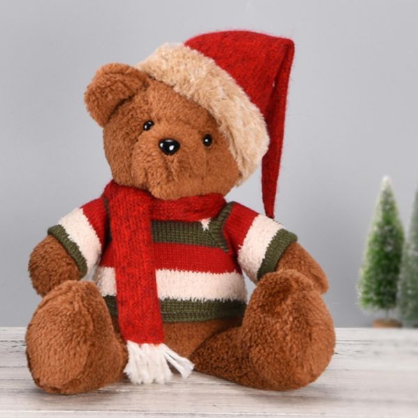 Bear JESSE with a gnome hat H33cm