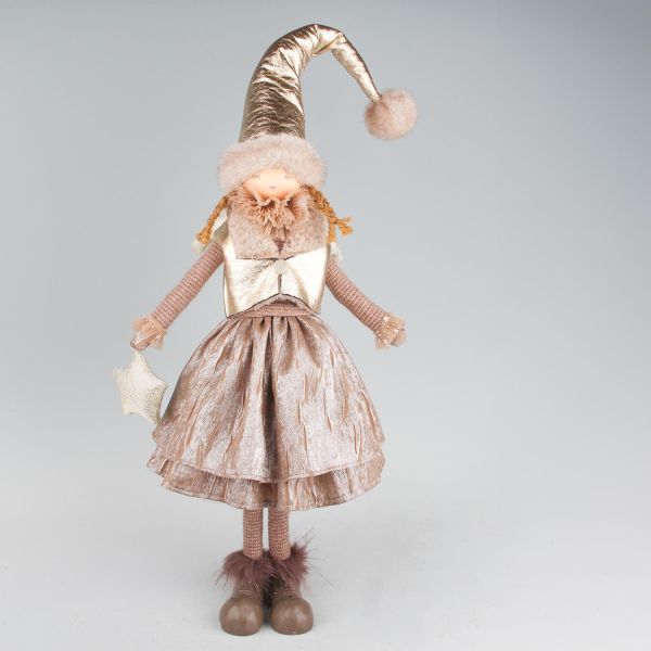 Decoration FAB MIA H74cm, elf, golden