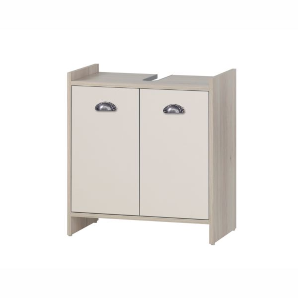 Washbasin cabinet LINDHOLM 57x33xH62cm, sand oak/beige