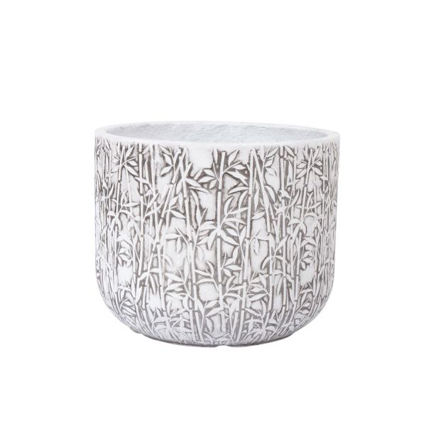 Lillepott LOUNA D30xH24.5cm, valge/hall