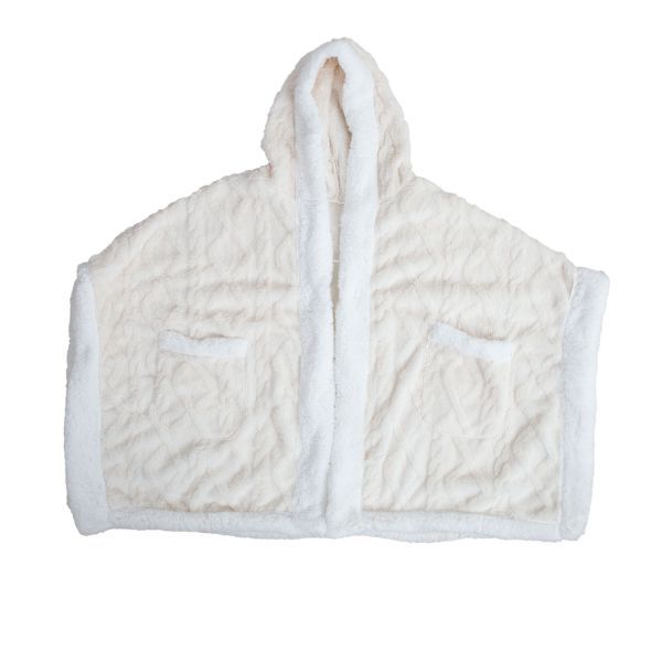 Плед с капюшоном MONNA белый