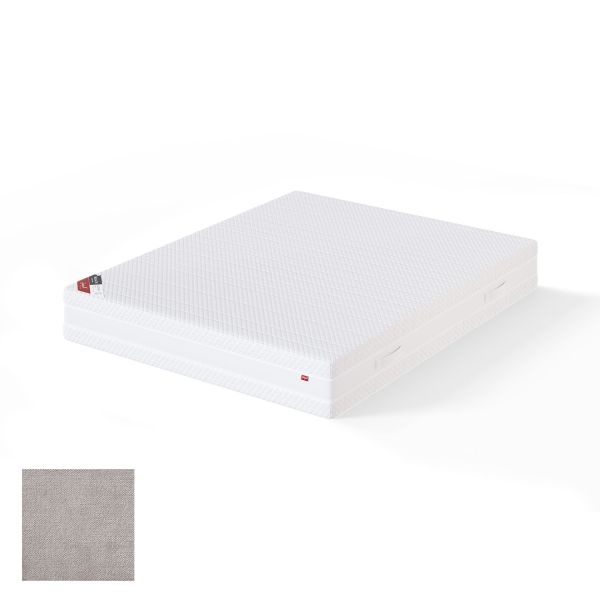 Spring mattress BLACK MULTIPOCKET CLIFF 140x200cm, firm, light grey