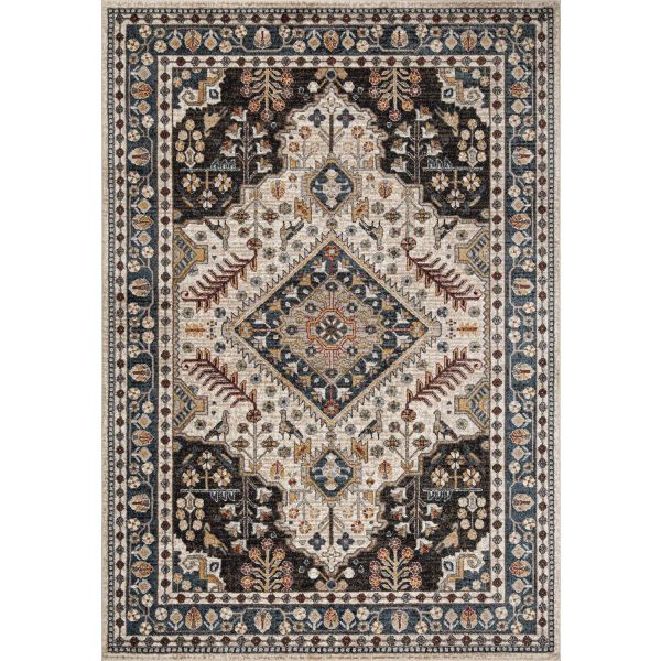 Carpet DARLY-4, 200x285cm, blue/beige