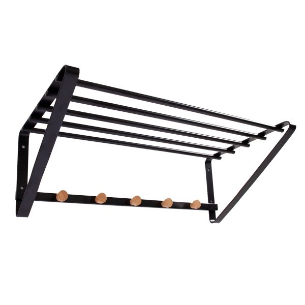 Wall rack FOREST 60x33x20cm, black