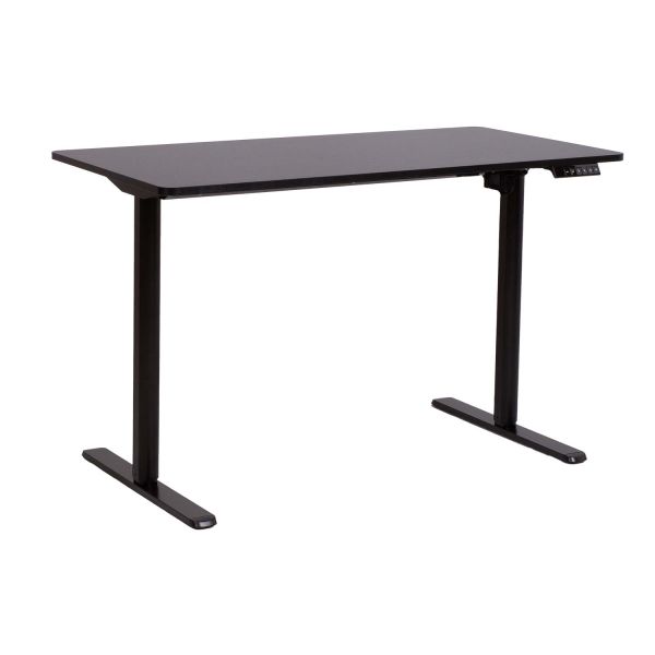 Töölaud ERGO LIGHT 1-mootoriga 120x60xH72,5-117,5cm, must