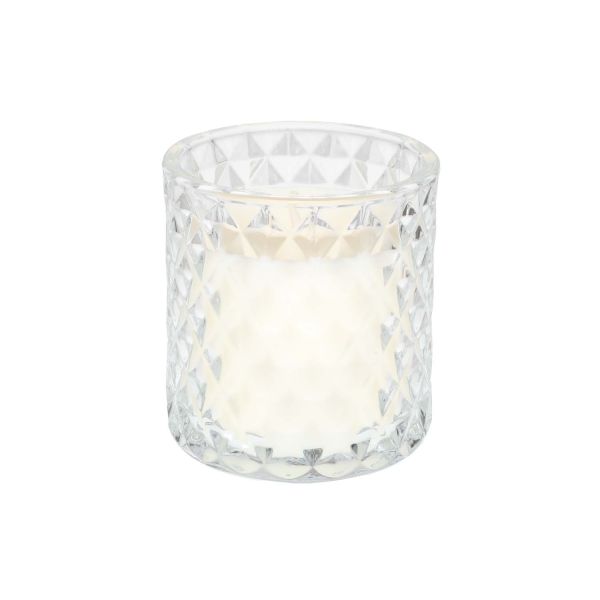 Valpe crystal glass candle white amber