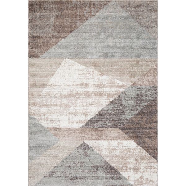 Carpet KIGALI-2, 133x190cm, blue/brown rhomb