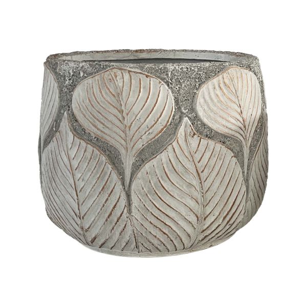 Кашпо SUNNY BASIL D42xH36.5см, бежевый/золотистый