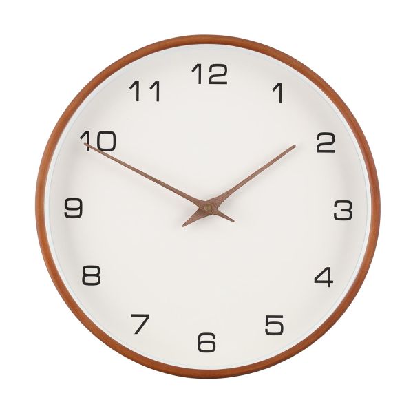 4Living Wall clock Navarra brown/white 30,5 cm