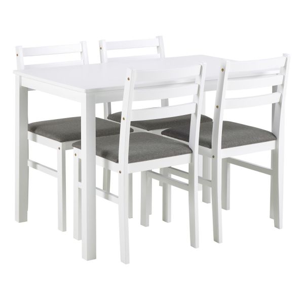 Söögilauakomplekt ALICANTE 110x70xH74,5cm, valge