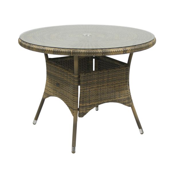 Table WICKER D100xH71 cm, cappuccino