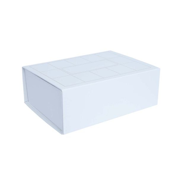 Paper box TRUDY 35x25x11cm foldable, white
