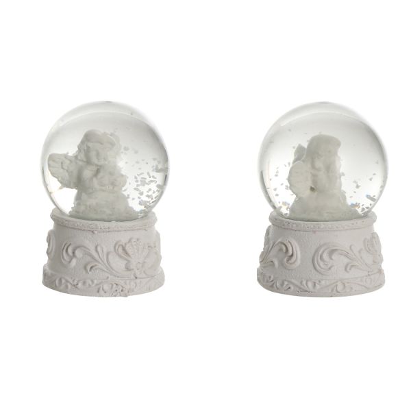 Snow globe GLOW ANGEL H6,5cm, mix