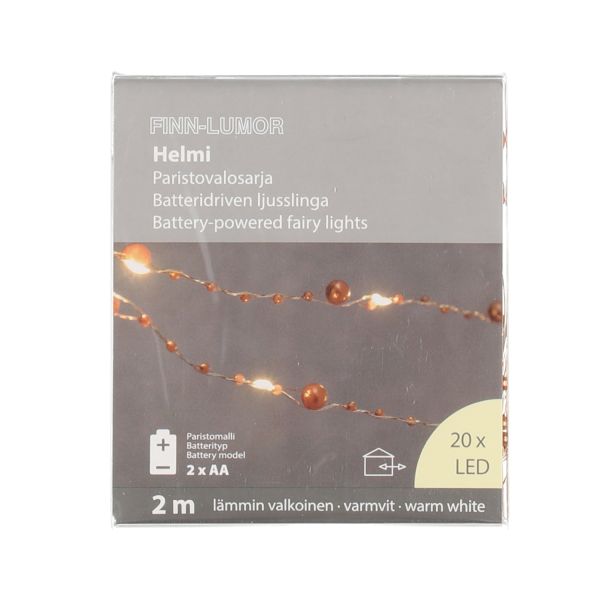 LED-valguskett PEARLS, 200cm, 20LED, mix