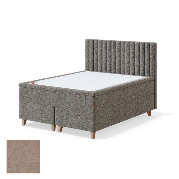 Continental bed 8 legs BLACK CONTINENTAL CLIFF 180x200cm, firm, beige
