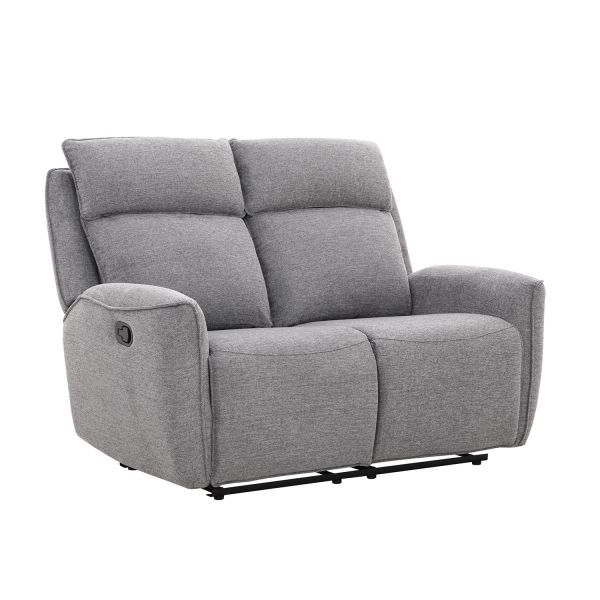 Recliner sofa MAREN 2-seater with manual mechanism, grey