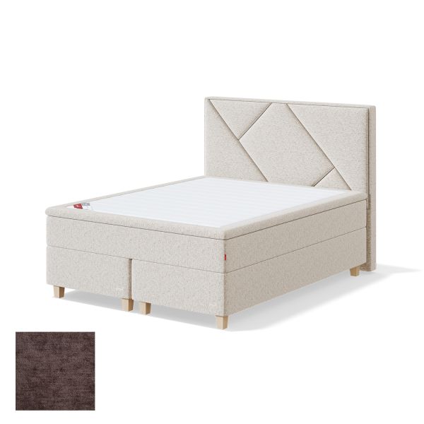 Continental bed RED CONTINENTAL CLIFF 180x200cm, medium, brown