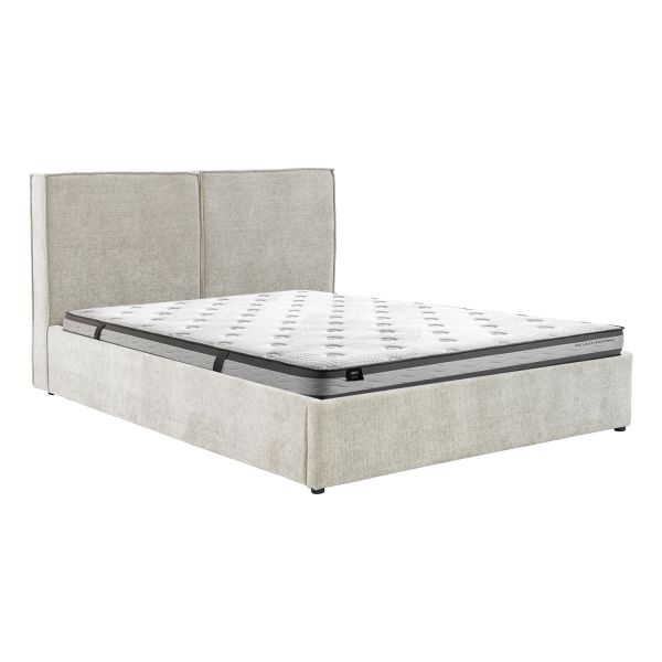 Bed DAMAN with mattress HARMONY DUO 160x200cm, beige