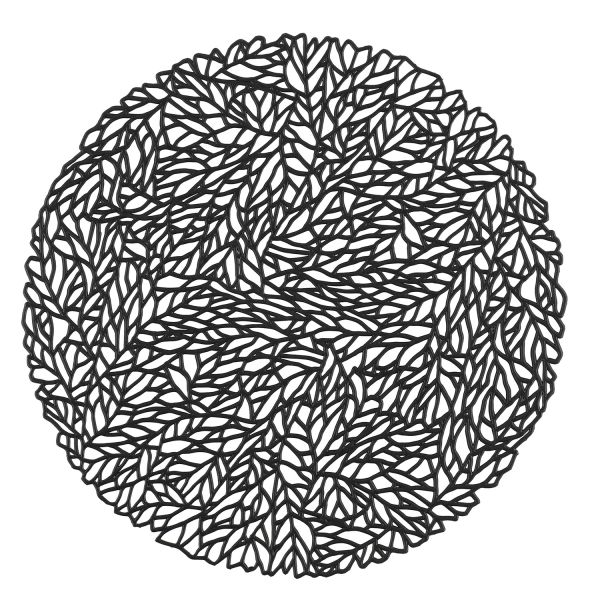 Lauamatt ALMA D38cm, must