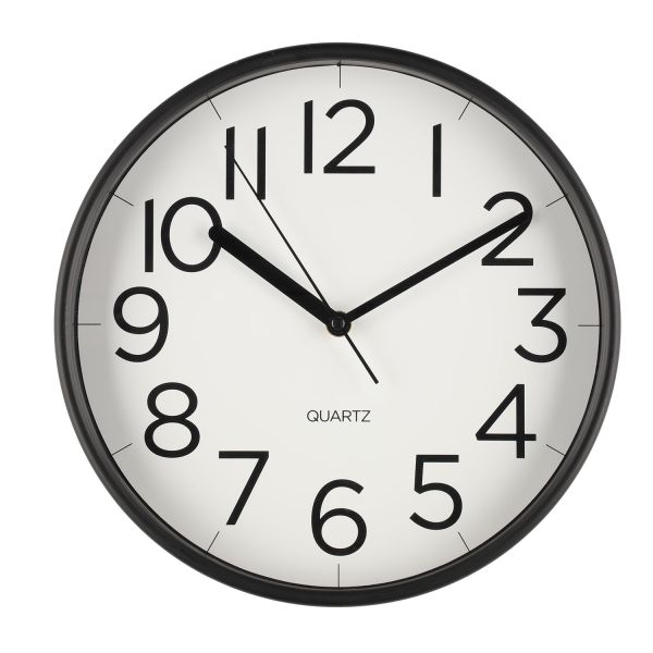Wall clock TIEMPO D30cm, black
