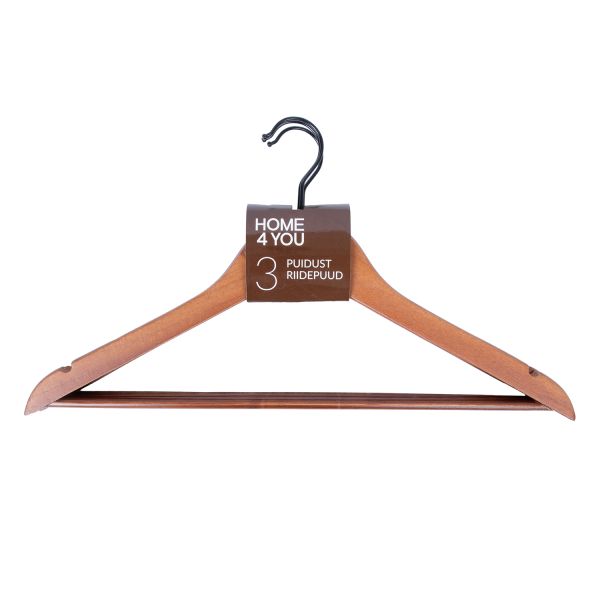 Cloth hangers 3pcs, brown