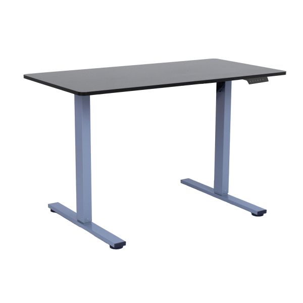 Desk ERGO FIT with 1 motor 120x60xH71,5-116cm, black/silver grey