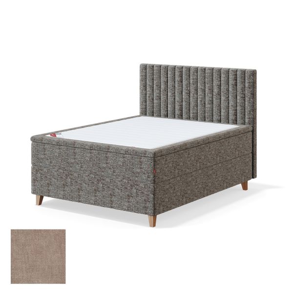 Continental bed 4 legs BLACK CONTINENTAL CLIFF 160x200cm, firm, beige