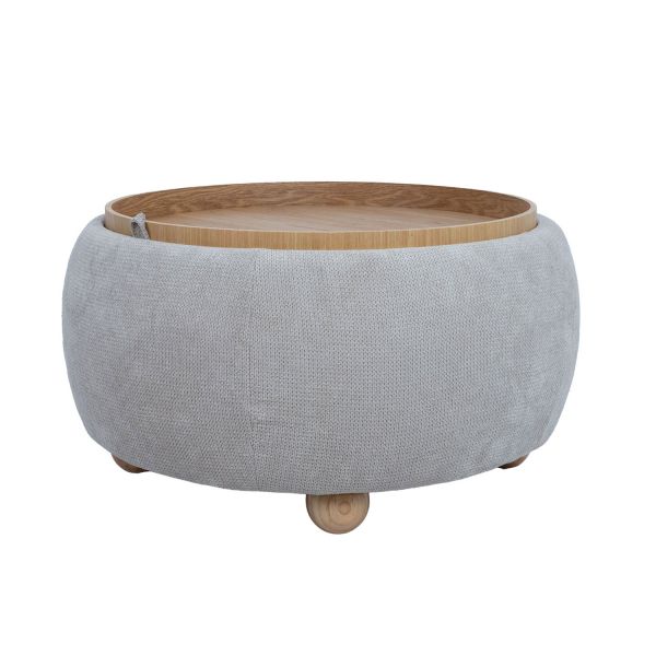 Tumba/laud HIRO D67xH38cm, beež, panipaigaga