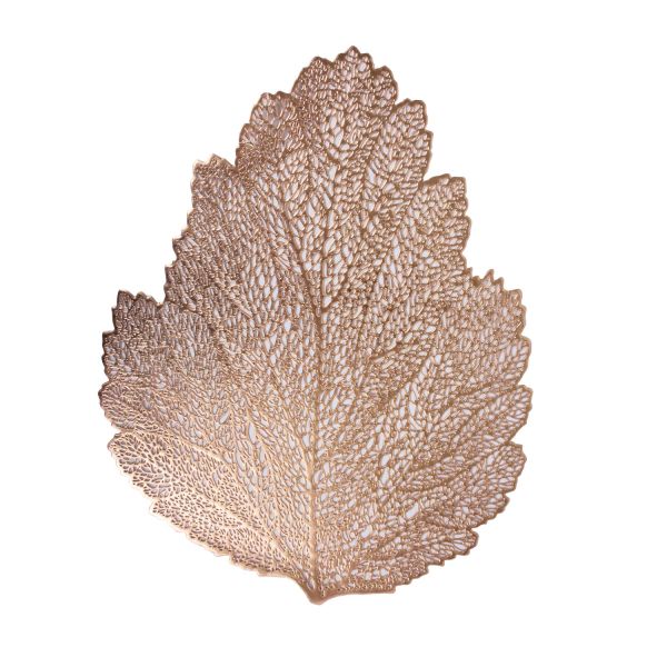 Placemat BIG LEAF 36x45cm, rose gold