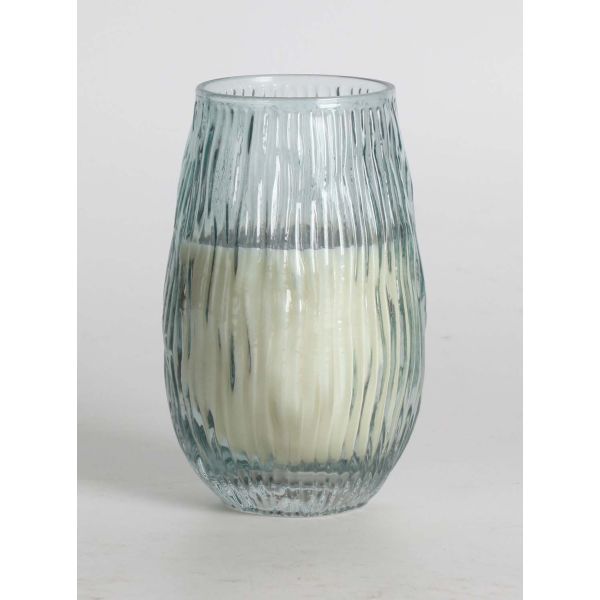 Scented candle in glass NATURE GREEN H13,5cm, Southern Night