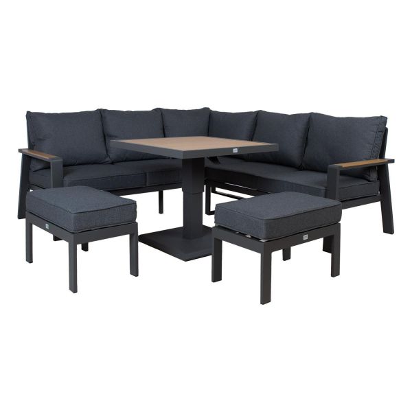 Aiamööblikomplekt PARKER 4-osaline, hall