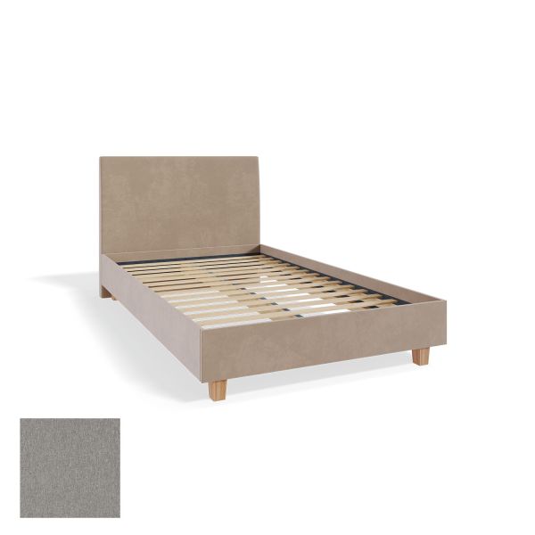 Bed RED MODULAR FIESTA 120x200cm, grey