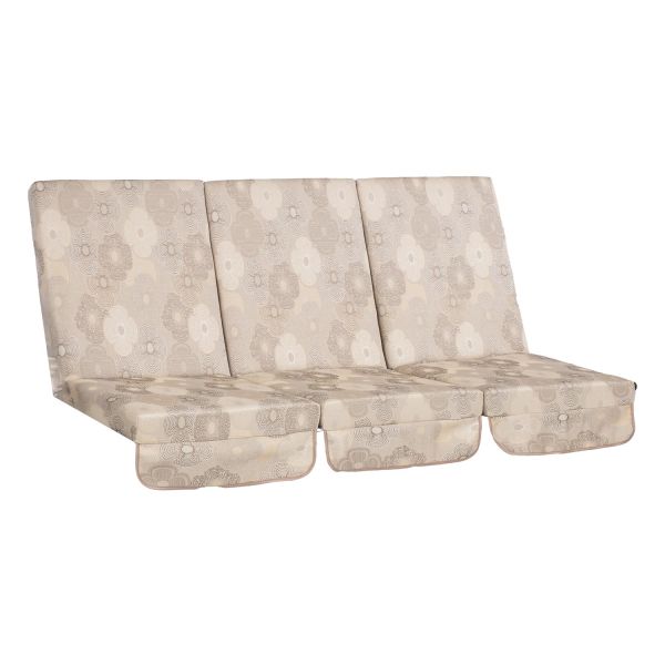 Cushion swings MONTREAL 114x52x9cm, beige circles3pc