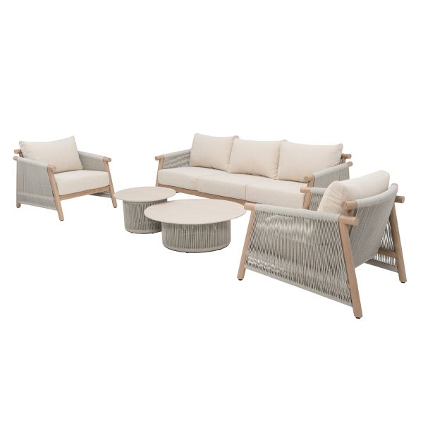 Aiamööblikomplekt DIANA diivan, 2 tugitooli ja 2 lauda