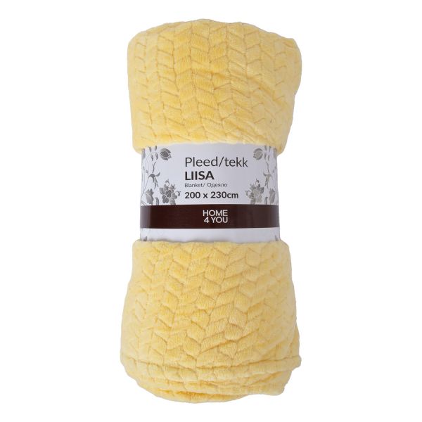 Pleed LIISA XL_200x230cm, kollane