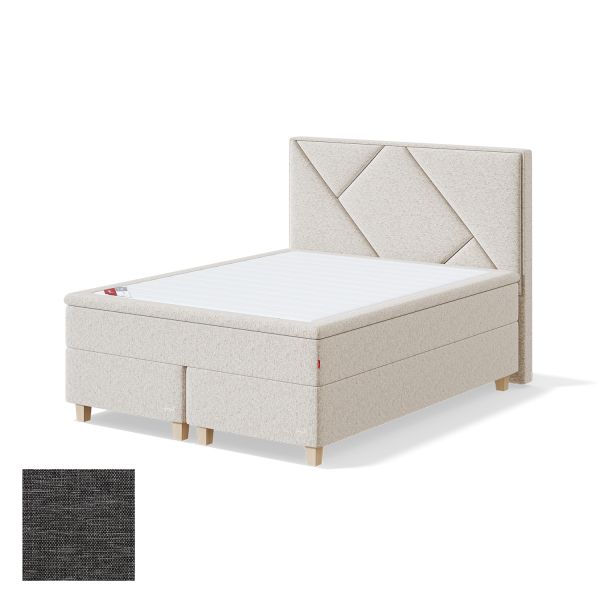 Continental bed RED CONTINENTAL MANGO 160x200cm, firm, dark grey