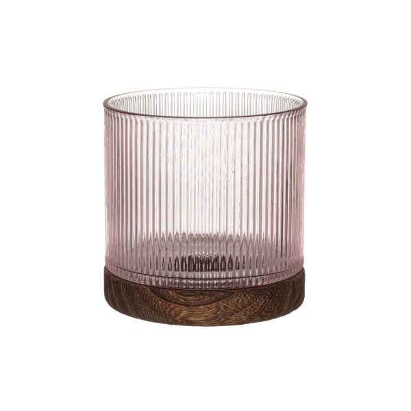 Küünlahoidja FanniK VEKKI D14xH14cm, õrnroosa klaas