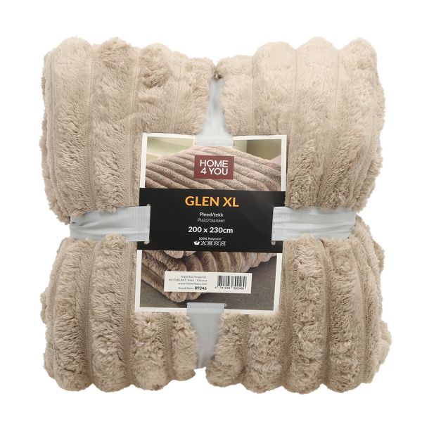 Pleed GLEN XL 200x230cm, beež