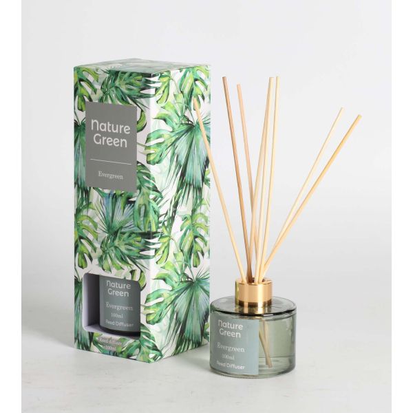 Reed diffuser NATURE GREEN 100ml, Evergreen