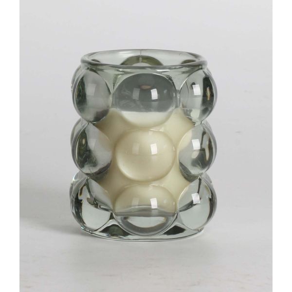 Scented candle in glass NATURE GREEN H9,2cm, Evergreen