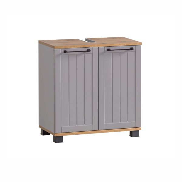 Washbasin cabinet JELDA 60x33xH62cm, oak/grey