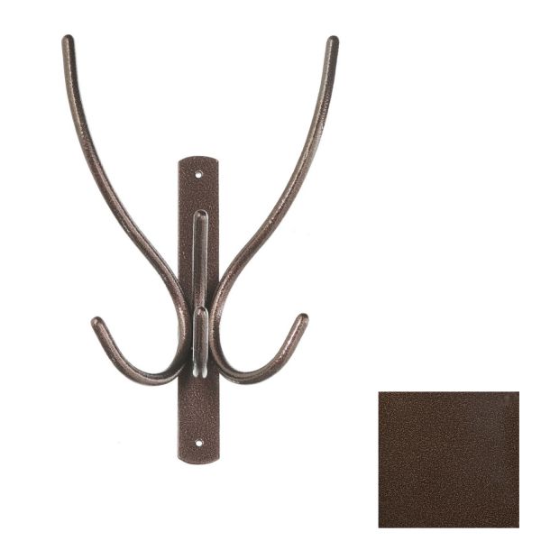 Wall coat rack IBEX-3, 20x29xH10cm, antique bronze