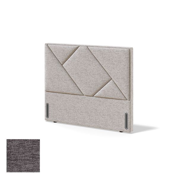 Headboard RED/BLACK GEOMETRY VERANO 120cm, grey