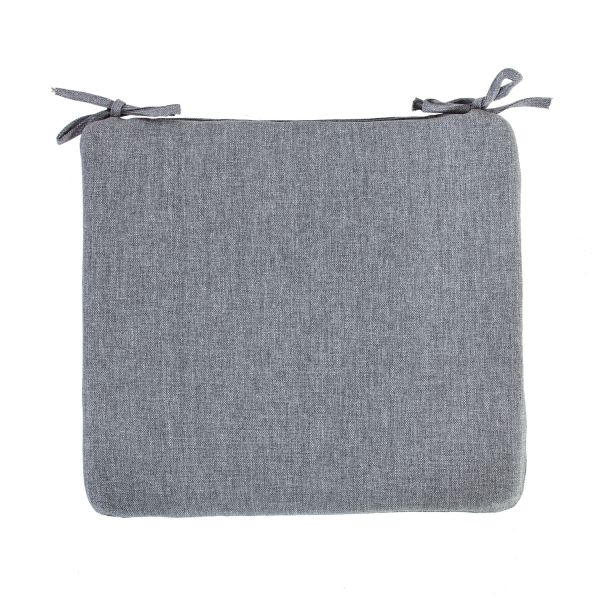 Подушка на стул SIMPLE GREY 38x43x2,5cm, серый, 100%полиэстер, ткань 757