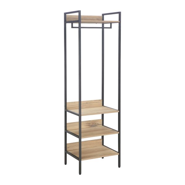 Hallway shelf HANNES 52x40xH180cm, rustic melamine