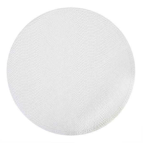 Placemat BOA D38cm, white snake