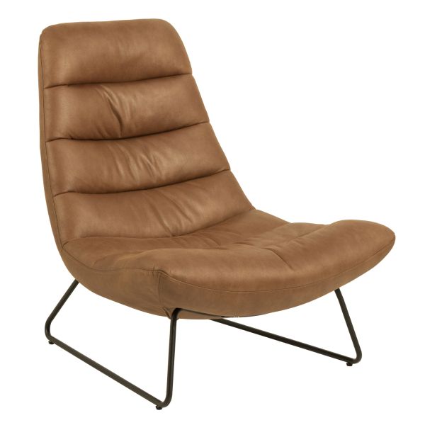 Resting chair MILFORD brandy mix leather